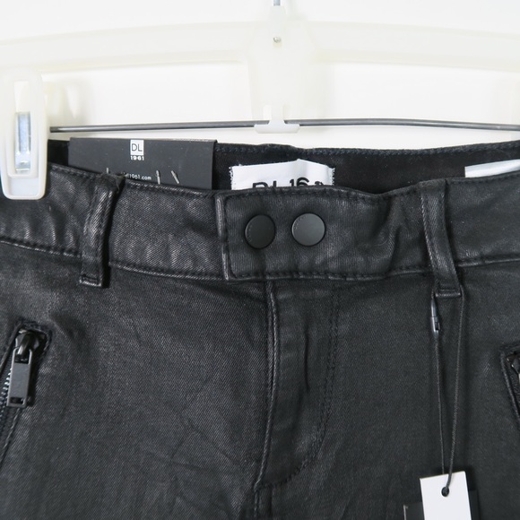 DL1961 Florence Instasculpt Coated Black Jeans 25 - Picture 7 of 9